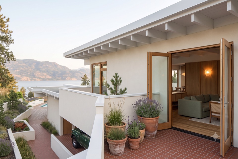 The primary balcony.