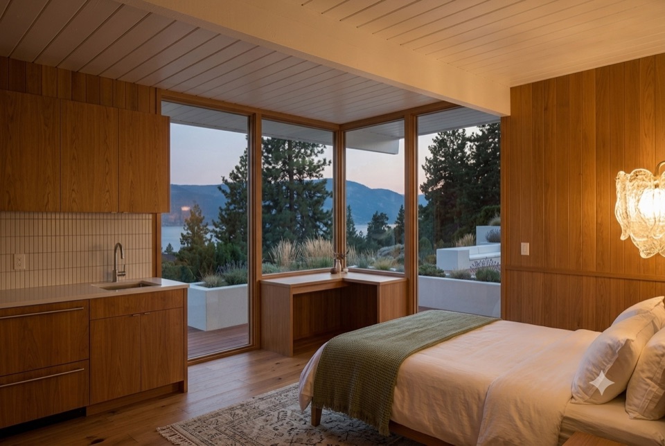 The guest suite over the garage.