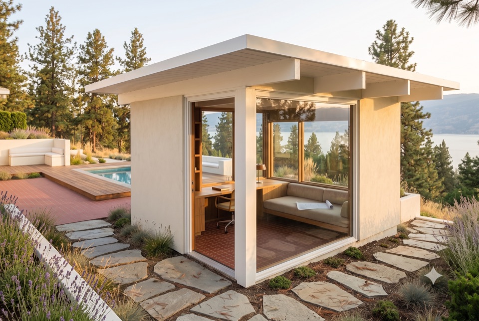 Office D: the garden pavilion study.
