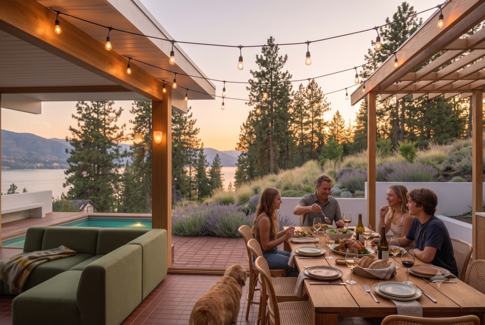 Dinner on the deck.