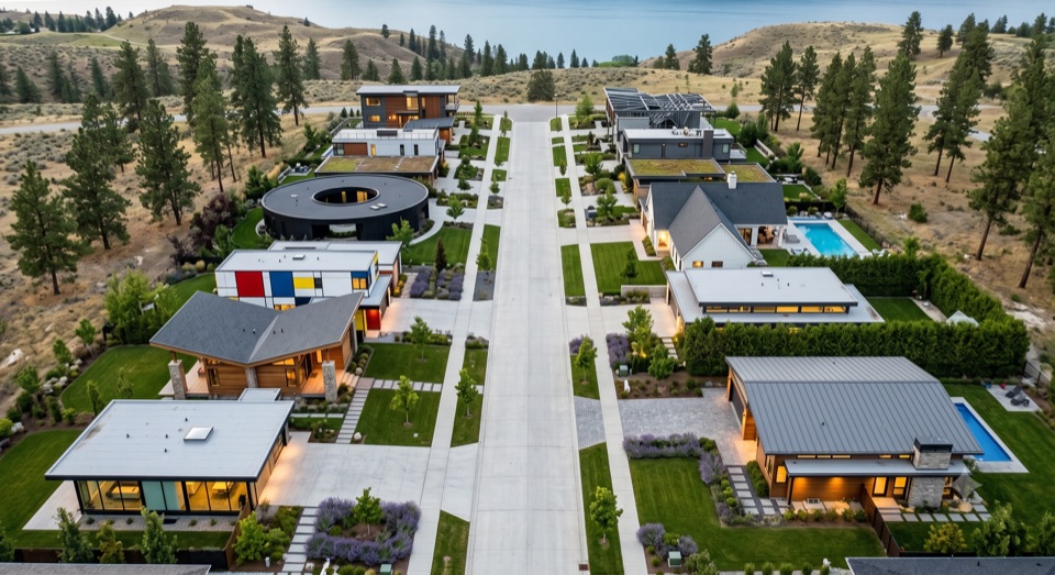 Ten roof forms, one street.