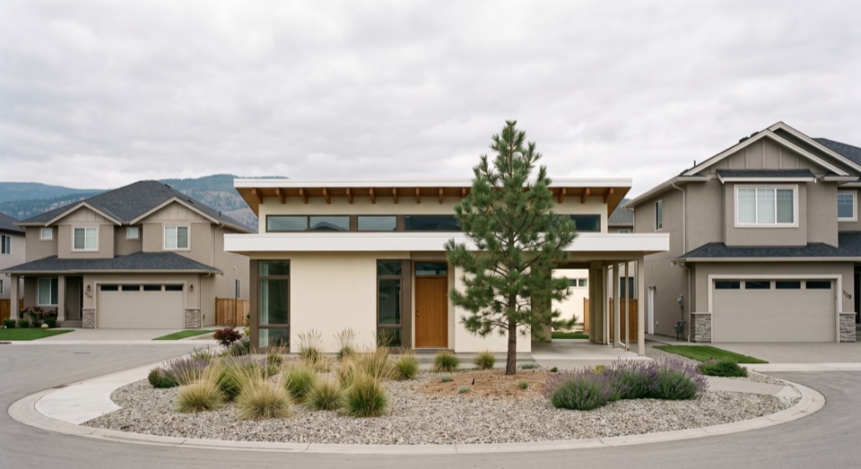 Same lot, same camera, same weather. 1,500 sf and a carport.