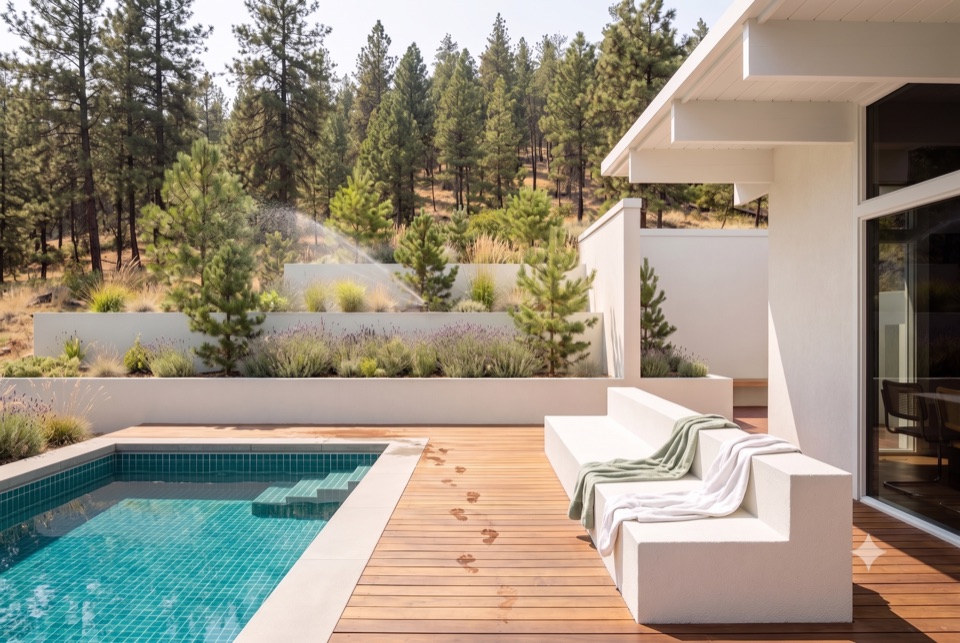 Forty degrees. The overhang is doing the work.